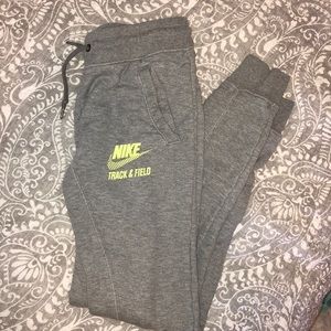 Grey Nike sweatpants